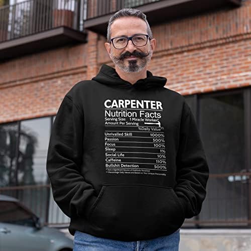 Camisas de amor louco carpinteiro unissex Sweatshirt Gifts for Friends, Capuz de roupas de carpinteiro
