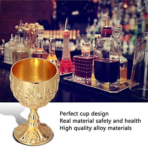 KnityMac Golden Wine Cup 2pcs Cabinete europeu de alto grau Golden Retro Ornamentos para Decoração Viajante