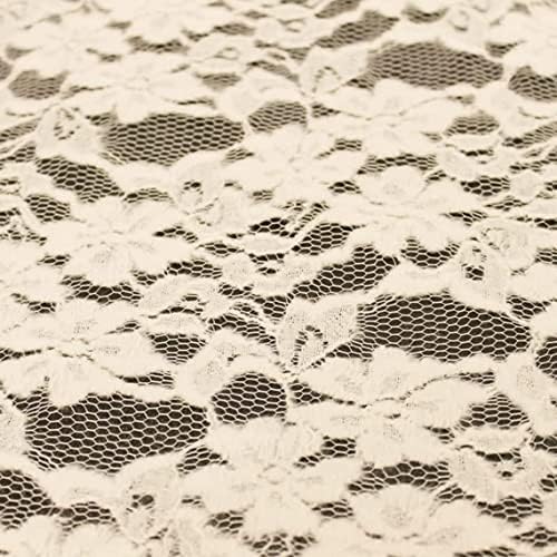 Texco Inc Nylon de algodão de algodão Palhado Pattern Lace Strelth Fabric/Wedding Vestres/Décora