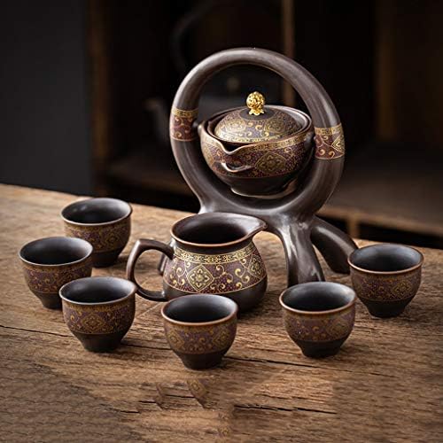 Conjunto de chá semi-automático de pedra de cerâmica Xwozydr, Creative Kung Fu Fu de chá Cerimônia de chá criativa