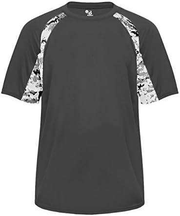 Badger Sport Digi-Camo Short & Long Sleeve Painel lateral Athletic Performance Wicking Shirt/Jersey