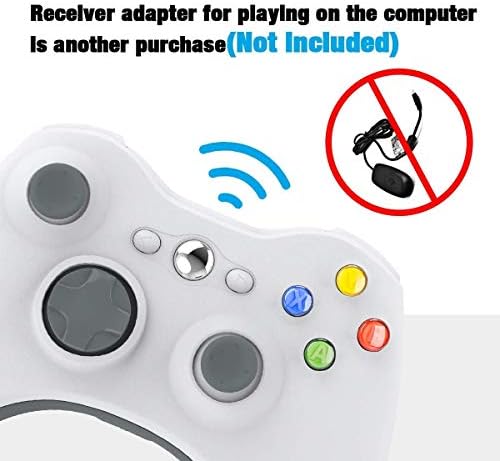 Controlador sem fio para Xbox 360, Yaeye 2,4 GHZ Gamepad Joystick Wireless Controller para console Xbox 360 e PC Windows 7,8,10