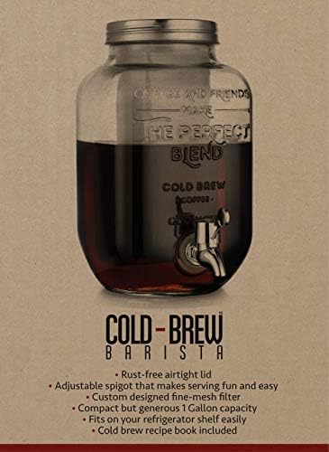 Godinger Cold Brew Coffee Hands, Iced Coffee Dispenser - 1 galão