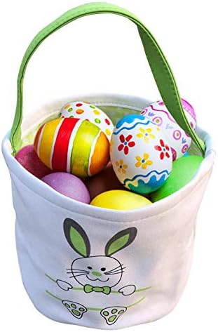 NC Basca de Páscoa Bunny ovo Bolsa de armazenamento de balde criativo decoração de casa infantil suprimentos para festas infantis