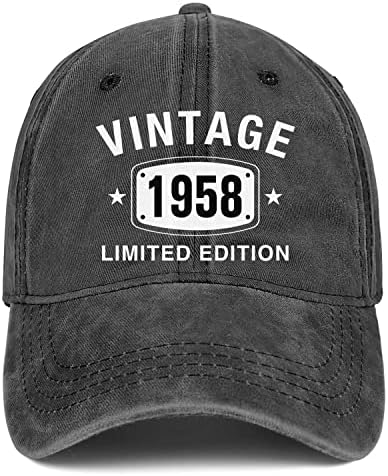 Presentes de aniversário de 65 anos para homens Chapéus 65 Vintage 1958 Capace de beisebol bordado