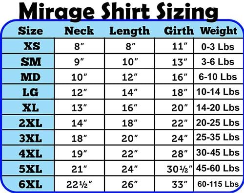 Mirage Pet Products de 20 polegadas Breaker Print Camisa para animais de estimação, 3x-grande, aqua