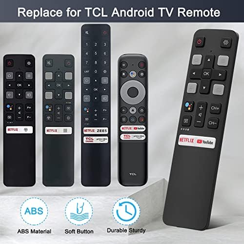 UNIPLAY Substituído o controle remoto por TCL Android TV por Netflix e Keys do YouTube Google Voice Command