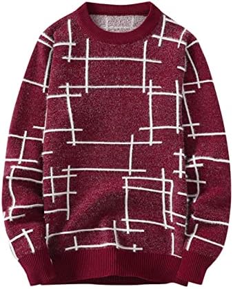 Dudubaby Moda Casual Manga longa Cor de pescoço redondo do suéter masculino Pullover solto