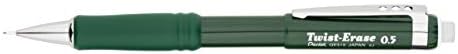 Pentel Twist-erase III Lápis mecânico, 0,5 mm, barril verde, 12 pacote