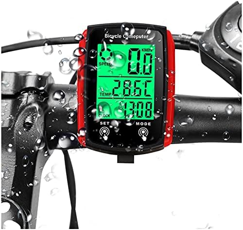 Odômetro de velocímetro de bicicleta ieohen, computador de bicicleta com fio à prova d'água, 27 em 1 funções,