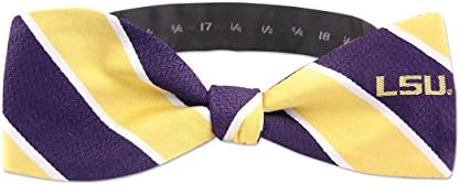Zep-pro NCAA Mens tecido de seda listras de listras de seda gravata borboleta 1