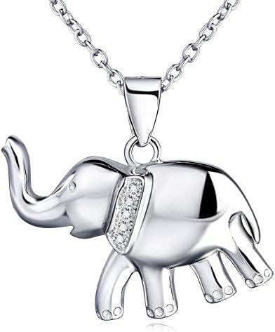Yfn Lucky Elephant Pingente Colares Sterling Silver Jewelry com zirconial cúbico para mulheres