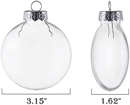Discos de ornamentos Kingrol 15 Pack, bola de ornamento de 3,15 polegadas de ornamento de plástico