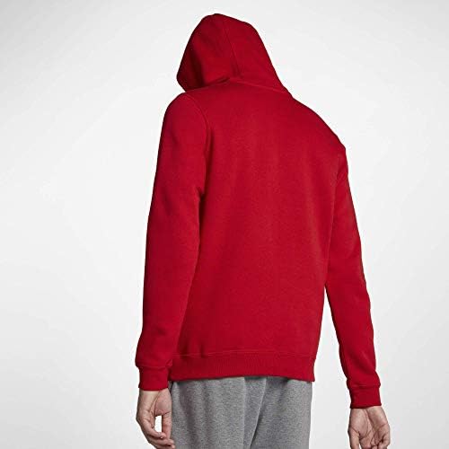 Capuz de pulôver do clube de roupas esportivas masculinas da Nike, universidade vermelha/vermelha/branca, grande, grande