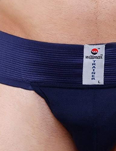 KD Willmax apoiador de ginástica Cotton Flex Jockstrap com bolso de copo. Sports Fitness & Recovery - pacote de 2