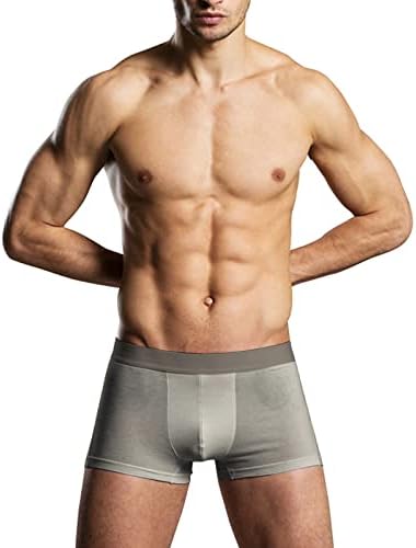 Shorts boxer para homens embalam a cor da cor da cor da cor da cintura masculina e elástica de roupas íntimas