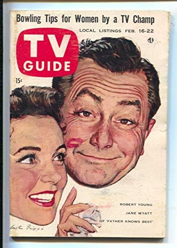 Guia de TV 2/16/1957-Father sabe melhor capa-Austin Briggs-Robert Young-Illinois-No-News Stand Copy-Fn