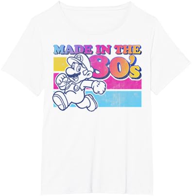 Super Mario feito na camiseta do Retro Gradiente Retro dos anos 80