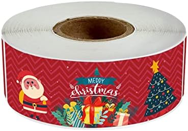 Pacote adesivos de natal etiqueta de férias decorações de natal presente 1 rolo 120 adesivos