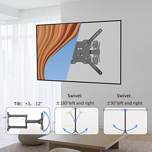 Montagem da parede da TV Supto giratória e um movimento completo de inclinação para a maior parte de 23 a 55 polegadas de TV até 55 libras Max Vesa 400x400mm