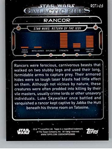 2018 Topps Star Wars Galactic Arquivos Rotj-23 Rancor Official Nemport Trading Card em NM ou melhor conditon