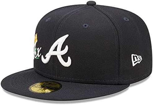 New Era Atlanta Braves 59Fifty 4X World Series Campeões Crown Retro Cap, chapéu