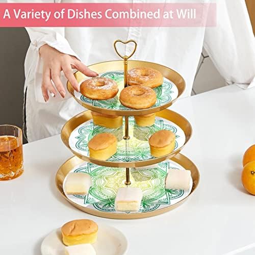 3 Placa de fruta de cupcakes de 3 camadas de sobremesa Plástico para servir suporte de exibição para casamento de aniversário de chá de bebê