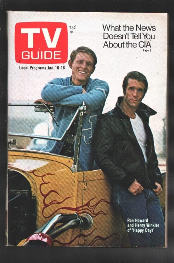 Guia de TV 1/10/1976-Ron Howard-Henry Winkler-Happy Days Cover-Now York Metro Edition-No Label-VF
