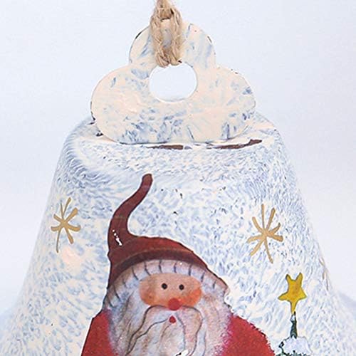Aboofan 3pcs Christmas Ferro forjado Pingente de decoração de campainha grande decoração pendurada por porta de natal