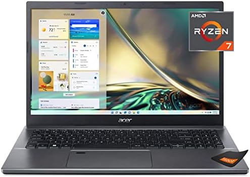 Acer Aspire 5 15,6 Slim Laptop 8 Cores AMD Ryzen 7 5825U AMD RADEON RADEON Backlit teclado Windows 11 Home 64 bits