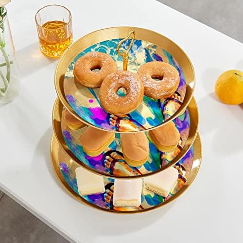 Stand de bolo de sobremesas, decoração de mesa para festa de aniversário de casamento, abstrato