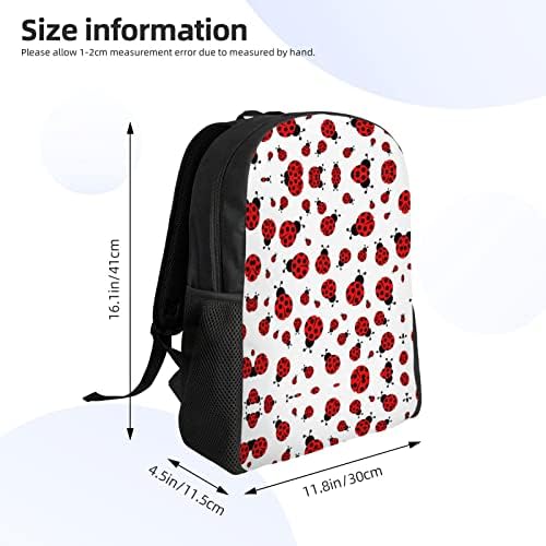 Ladybug ewmar ladybug single face impresso backpack backpack saco de computadores backpack da universidade