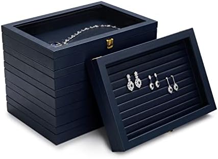 Caixa de organizador de jóias brancas de oirlv com tampa de tampa acrílica Caixa de jóias de armazenamento para