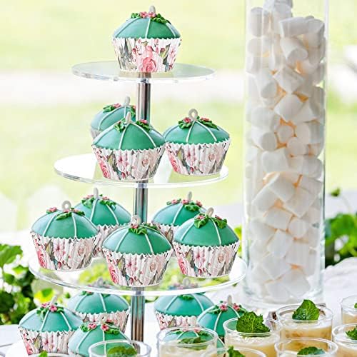 300 peças Floral Cupcake Liners Floral Cupcake Wrappers