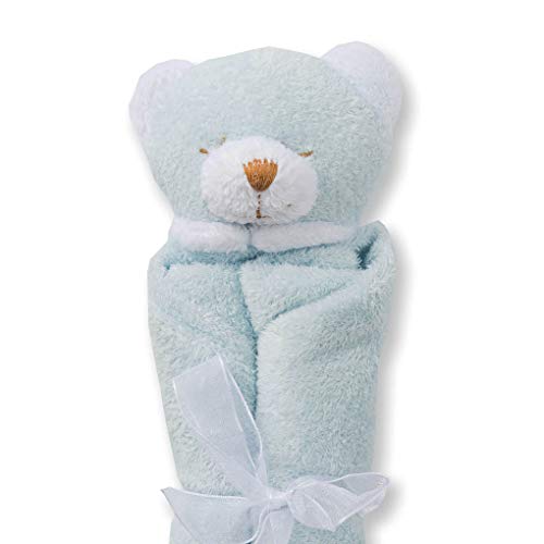 Anjo querido coberto, urso azul