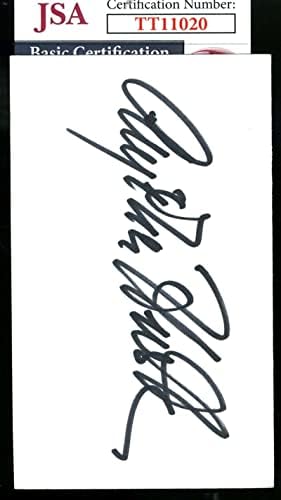 Angelica Huston JSA CoA assinou o autógrafo do cartão de índice 3x5