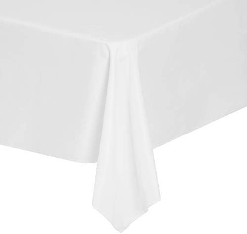 Toca de mesa de retângulo 60x102 polegadas Tanta de tecido de poliéster lavável para festas para festas de casamento Decoração de banquetes （60x102, branco)