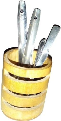 Canetas de cozinha doméstica Spoons Counter Crock Bamboo utensil titular