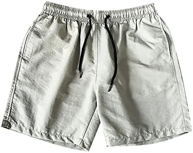 Ymosrh vestido shorts para homens clássicos fit shorts de praia de verão com cintura elástica e bolsos