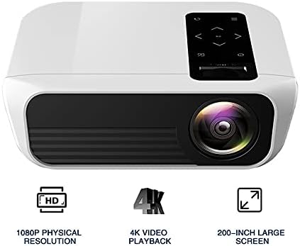 WDBBY FULL HD 1080P Projector 4K 5000 Lumens Cinema Proyector Beamer Compatível USB AV com presente