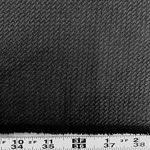 Steffi Black Polyester Spandex Solid Textury Bullet Knit Fabric para arcos, cabeça de cabeça, scrunchies,