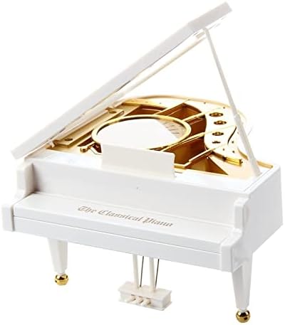 Emers requintado- Caixa de música Carillon Box Box Box Box Grand Piano Ballerina New Music Boxes White