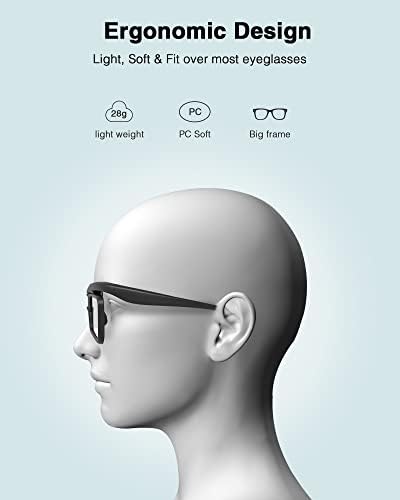 AWOL Vision DLP Link 3D óculos, obturador ativo recarregável compatível com o AWOL Vision LTV-2500, LTV-3500, Vanish