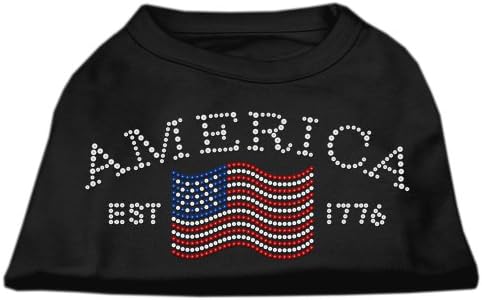 Camisas de strass americanas clássicas Black S