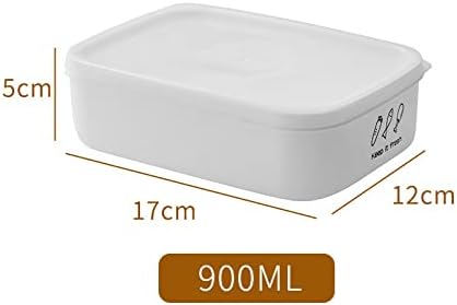 Alfusa Caixa de armazenamento de manutenção fresca de refrigerador de grande capacidade, jarra selada de alimentos
