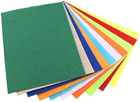 10 PCs Craft Felt Felas, cores de tecido misturado de 8x12 polegadas para folhas de feltro de tecido