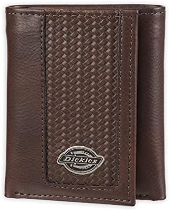Dickies Men's Leather Trifold carteira