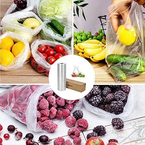 Sacos de armazenamento de alimentos PINSHION, 12 x 16 plástico produzem bolsa em rolo, frutas, vegetais,