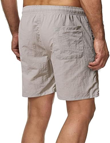 Ymosrh vestido shorts para homens clássicos fit shorts de praia de verão com cintura elástica e bolsos de carga
