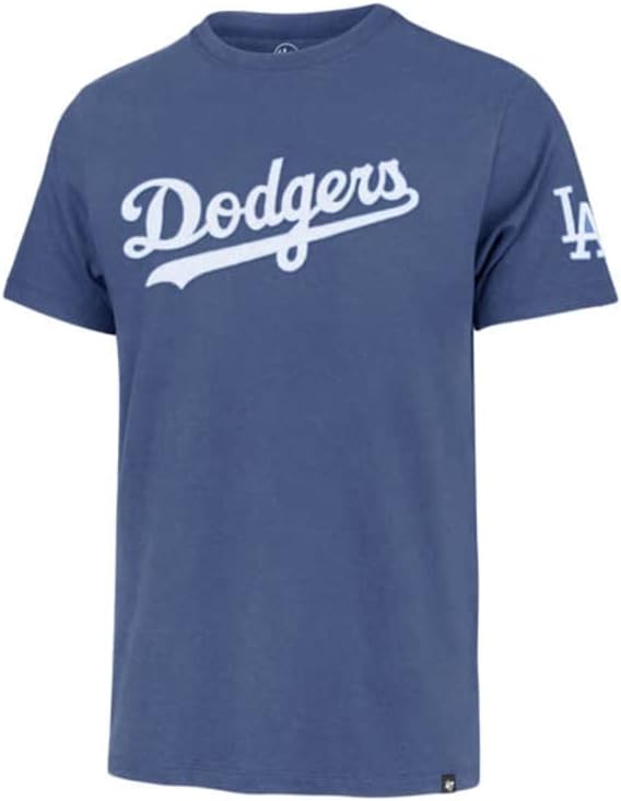 '47 Los Angeles Dodgers Mens feminino Franklin Fieldhouse Tee Cadete adulto Camiseta azul
